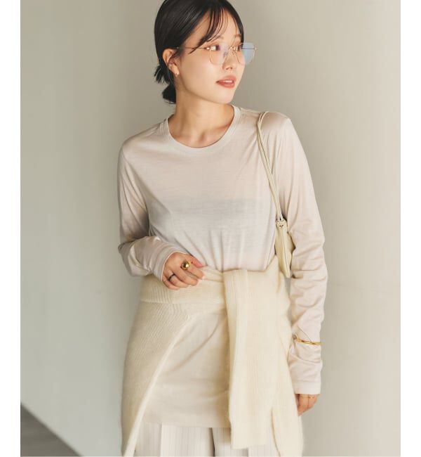 Plage「《予約》loose fit nuance long Tシャツ」|Tシャツ・カットソー|ナチュラル