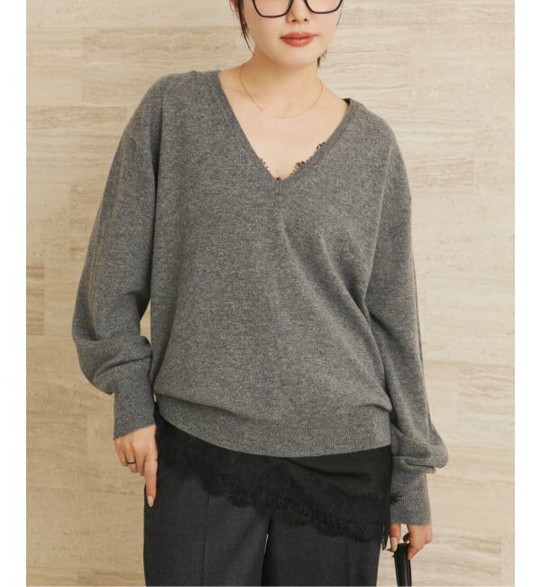 Plage「W/CAS Vネックプルオーバー」|ニット・セーター|
