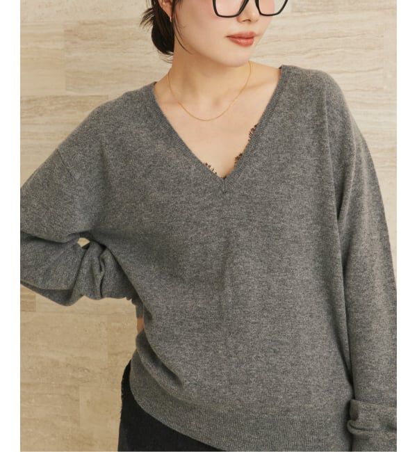 Plage「W/CAS Vネックプルオーバー」|ニット・セーター|