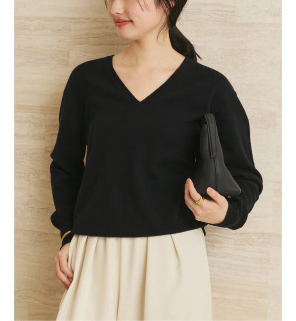 Plage「W/CAS Vネックプルオーバー」|ニット・セーター|