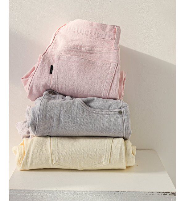 SLOBE IENA「《一部店舗・WEB限定カラーあり/追加5》LE DENIM ストレートパンツ」|デニム|ピンク A