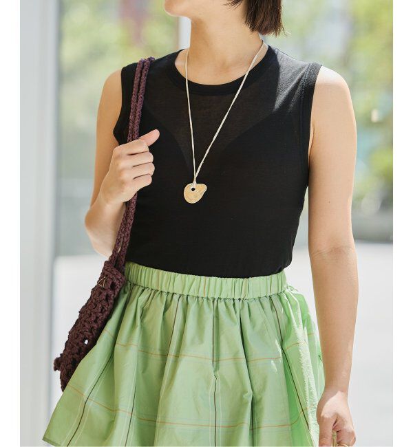 IENA LA BOUCLE「《追加》IENA LA BOUCLE 水撚りガスフライスノースリーブ」|Tシャツ・カットソー|