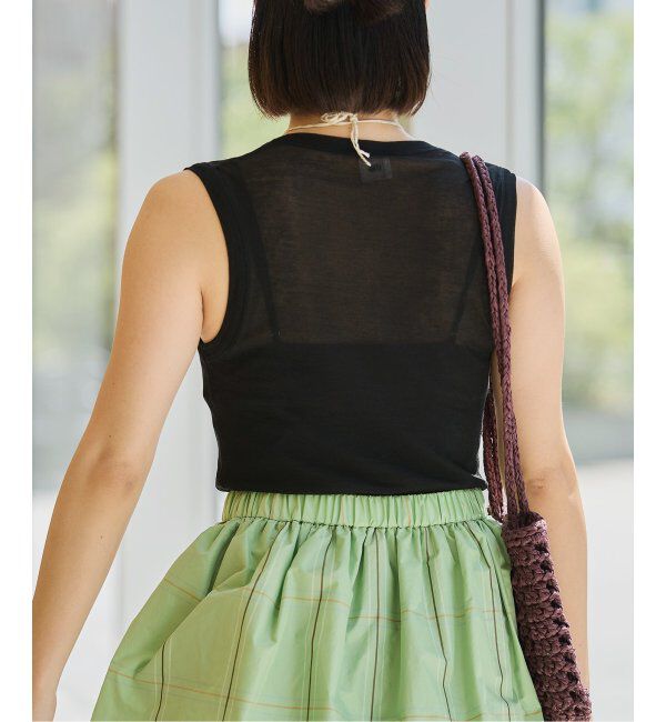 IENA LA BOUCLE「《追加》IENA LA BOUCLE 水撚りガスフライスノースリーブ」|Tシャツ・カットソー|