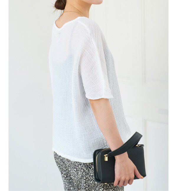 IENA「LES ATELIERS FRANCAIS DE CONFECTION ハーフスリーブトップス」|シャツ・ブラウス|