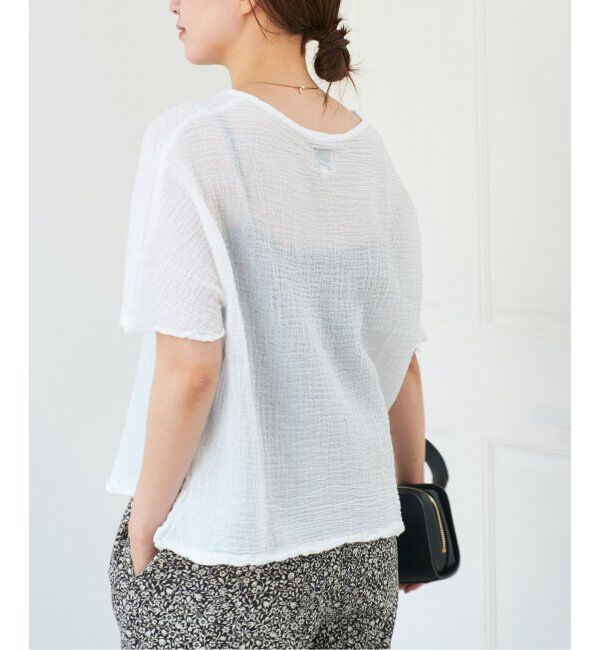 IENA「LES ATELIERS FRANCAIS DE CONFECTION ハーフスリーブトップス」|シャツ・ブラウス|