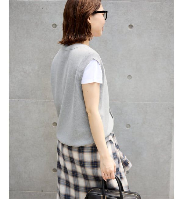 SLOBE IENA「《WEB限定/追加》総針Vネック ニットベスト」|ベスト・ジレ|