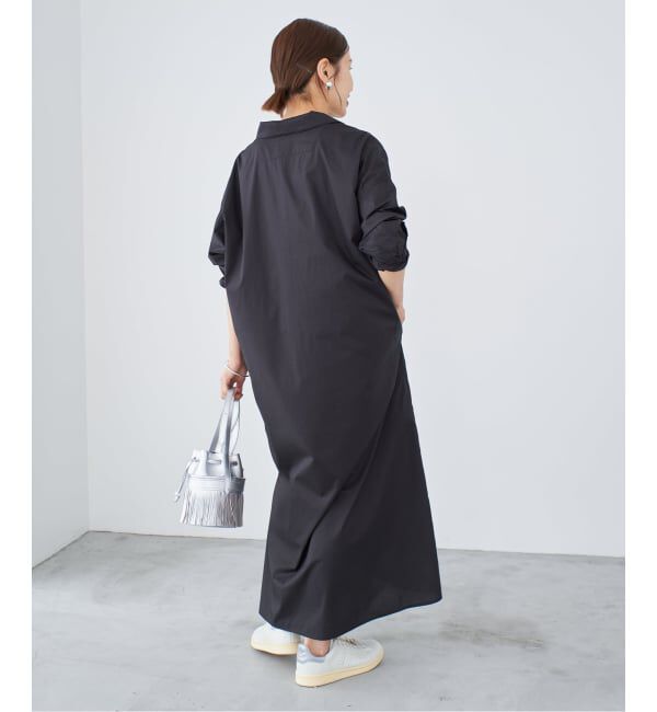 IENA「《WEB限定/追加》ハイカウントツイルシャツワンピース」|ワンピース|
