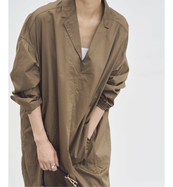 IENA「《WEB限定/追加》ハイカウントツイルシャツワンピース」|ワンピース|