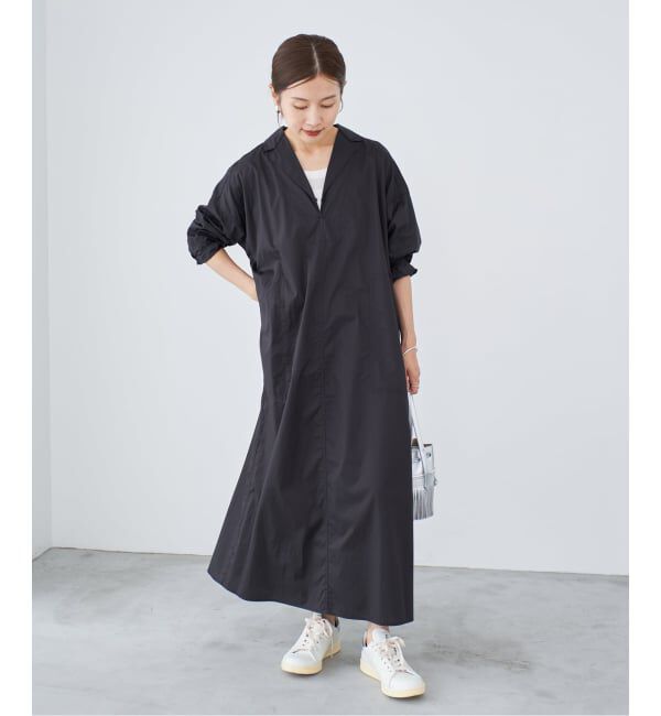 IENA「《WEB限定/追加》ハイカウントツイルシャツワンピース」|ワンピース|