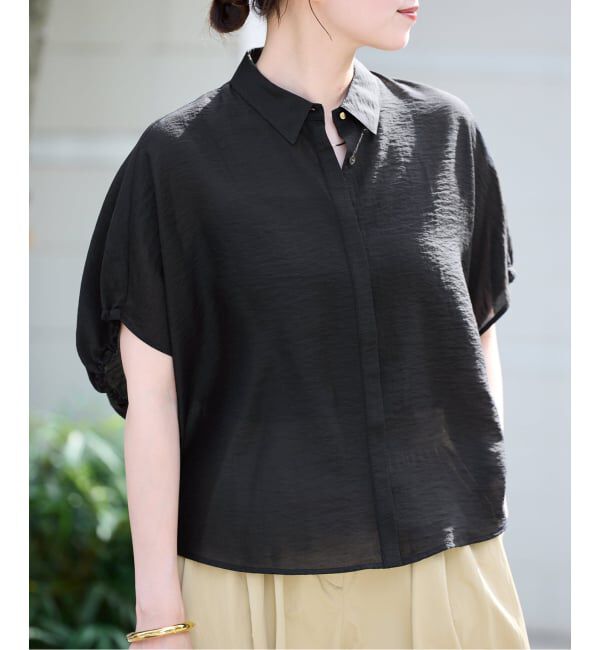 IENA「《追加》リネン混 襟付きブラウス」|シャツ・ブラウス|