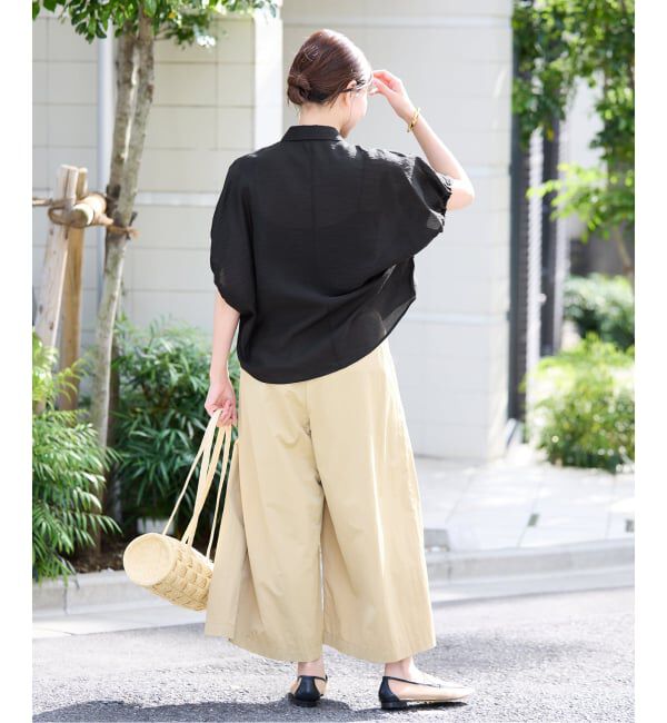 IENA「《追加》リネン混 襟付きブラウス」|シャツ・ブラウス|