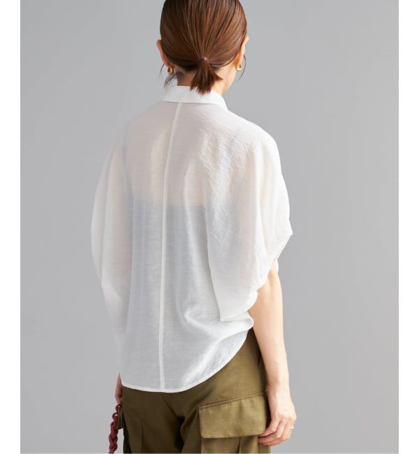 IENA「《追加》リネン混 襟付きブラウス」|シャツ・ブラウス|