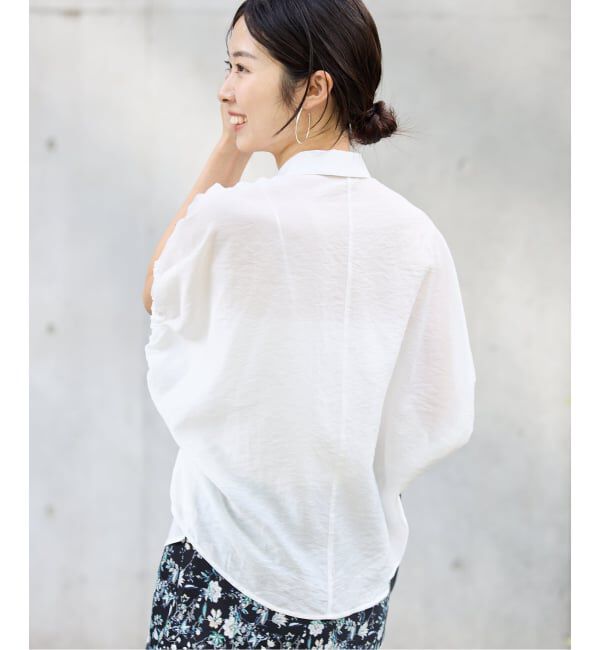 IENA「《追加》リネン混 襟付きブラウス」|シャツ・ブラウス|