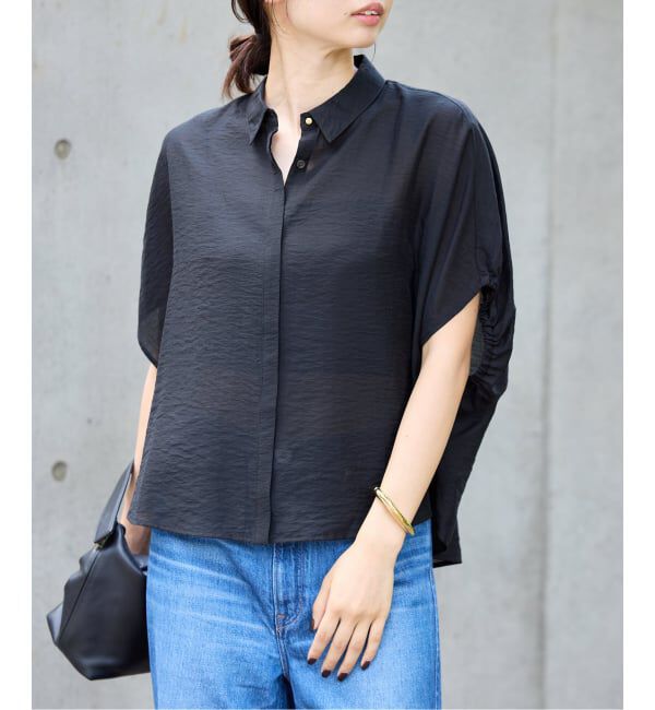 IENA「《追加》リネン混 襟付きブラウス」|シャツ・ブラウス|