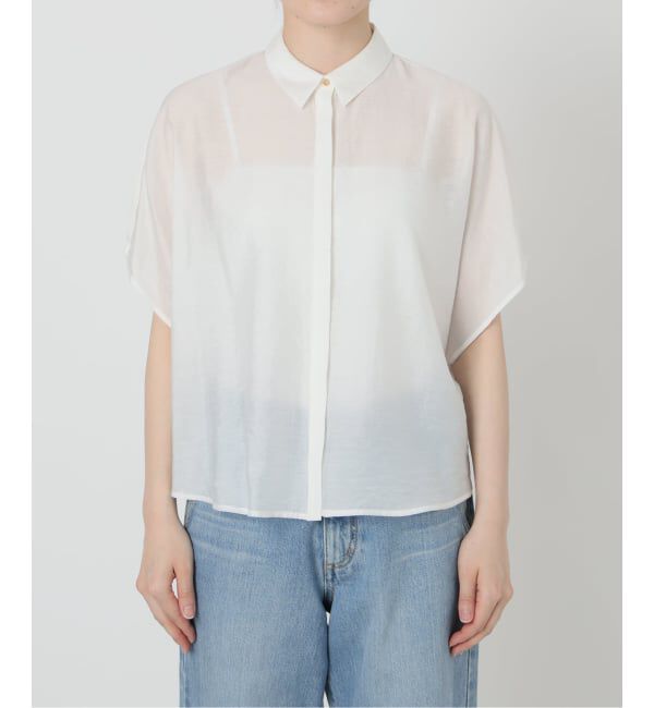 IENA「《追加》リネン混 襟付きブラウス」|シャツ・ブラウス|