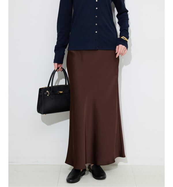 SLOBE IENA「サテンナロースカート」|スカート|