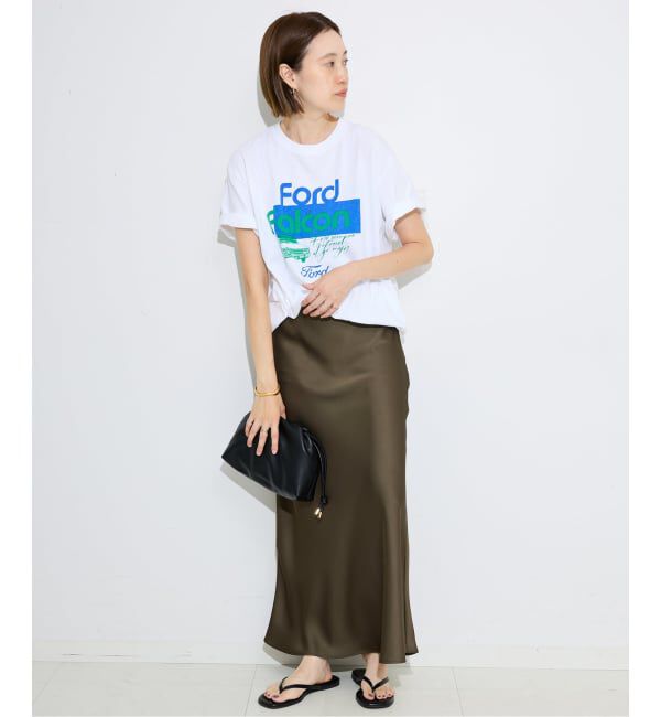 SLOBE IENA「サテンナロースカート」|スカート|