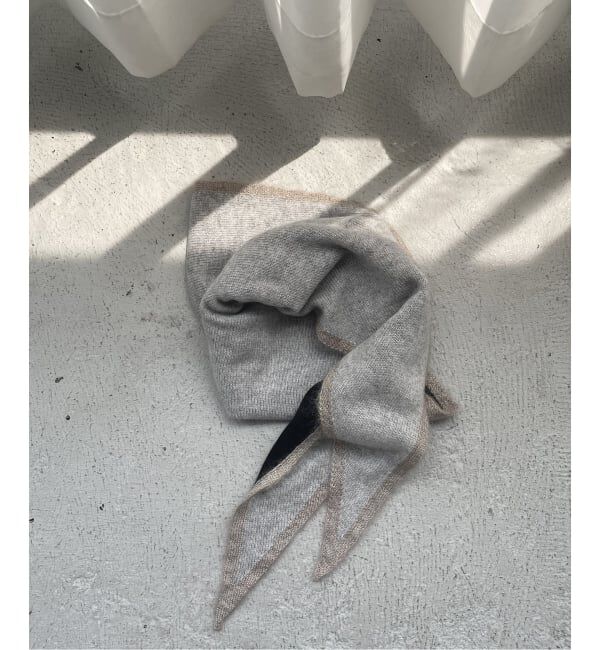 IENA LA BOUCLE「ASAUCE MELER/アソースメレ トライアングルスカーフ AM25FSC266」|バンダナ・スカーフ|ブラック A