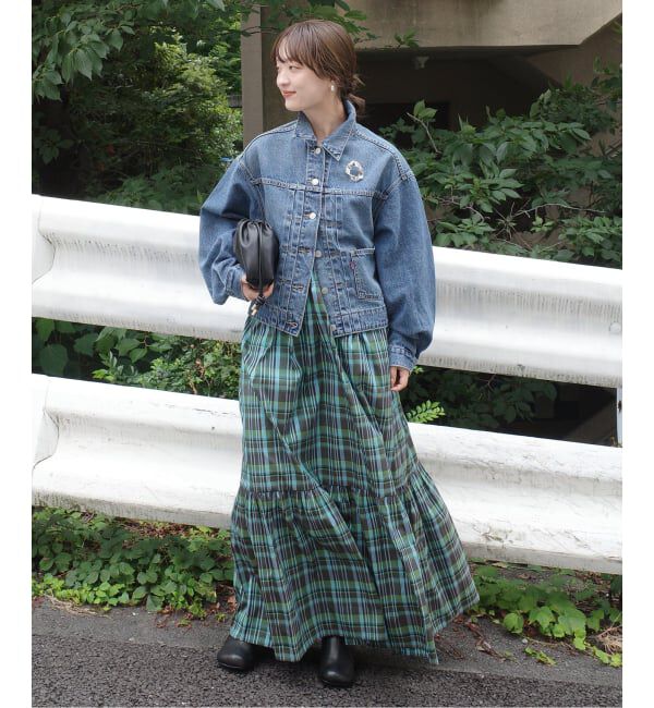 SLOBE IENA「sara mallika/サラ マリカ マドラスチェックドレス」|ワンピース|