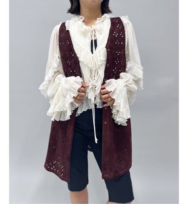 IENA LA BOUCLE「IENA LA BOUCLE Punching Suede 2WAY Vest」|ダウンベスト・ベスト|