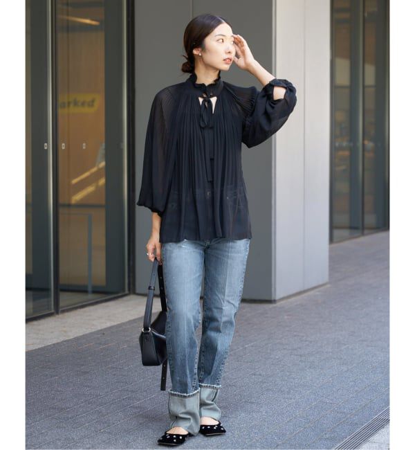 IENA「L'UNE/リュンヌ CHIFFON BL ブラウス」|シャツ・ブラウス|