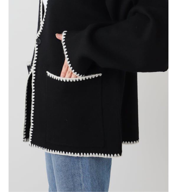 SLOBE IENA「ブランケットステッチニットジャケット」|その他|