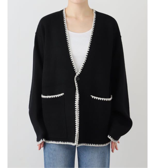 SLOBE IENA「ブランケットステッチニットジャケット」|その他|