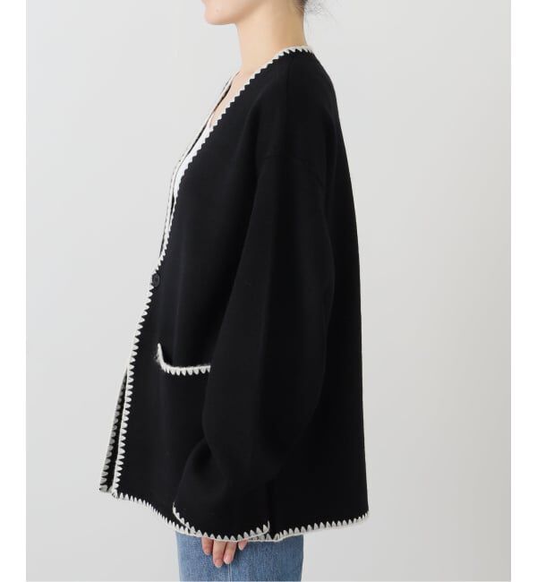 SLOBE IENA「ブランケットステッチニットジャケット」|その他|