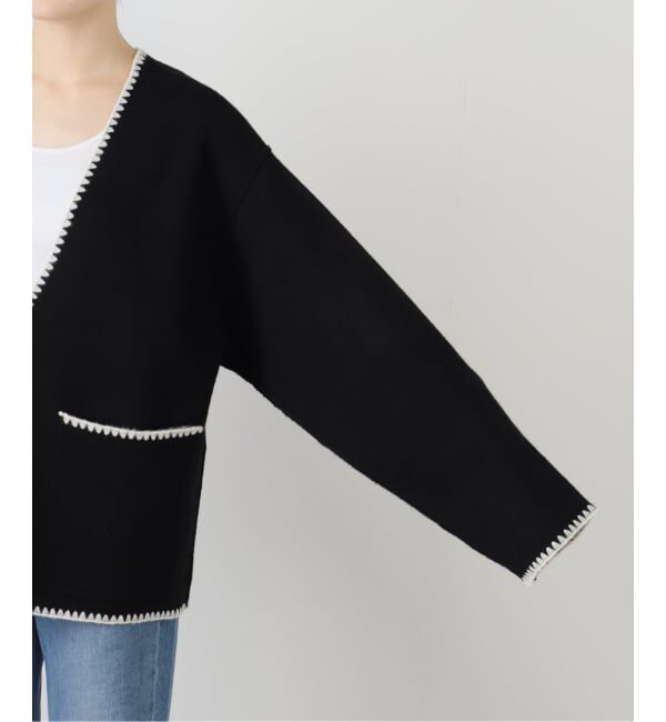 SLOBE IENA「ブランケットステッチニットジャケット」|その他|