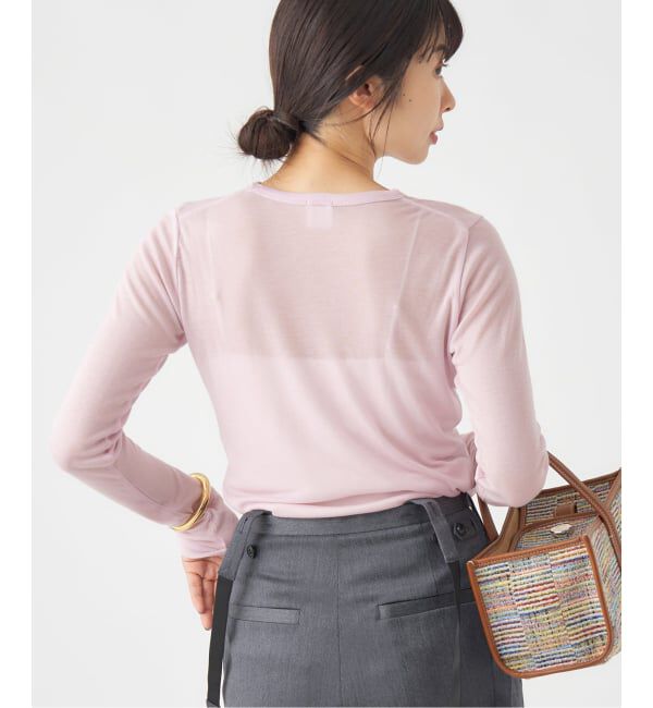 IENA「《追加2》リヨセルカシミヤロングTシャツ」|Tシャツ・カットソー|