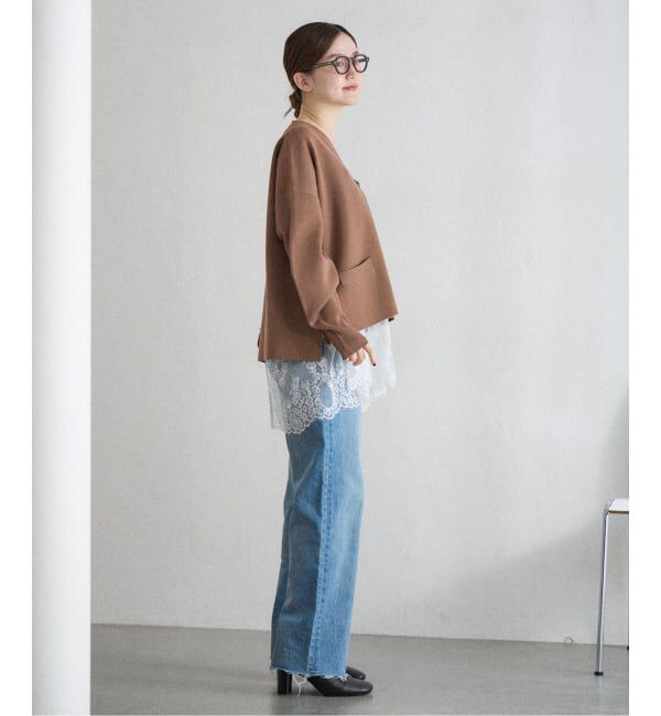 IENA「《追加4》スーパーファインスムース ショートカーディガン」|カーディガン|