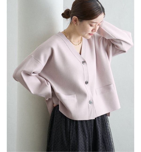 IENA「《追加4》スーパーファインスムース ショートカーディガン」|カーディガン|