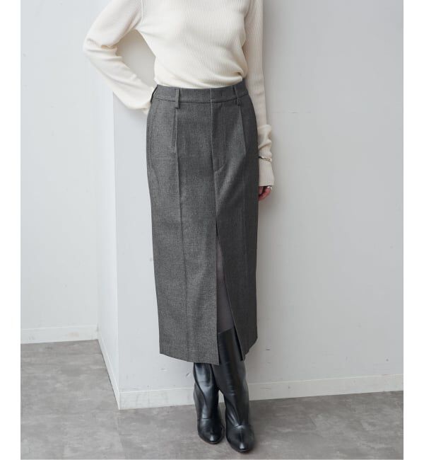 VERMEIL par iena「COVERT コーベルト スカート DW6743」|スカート|グレー