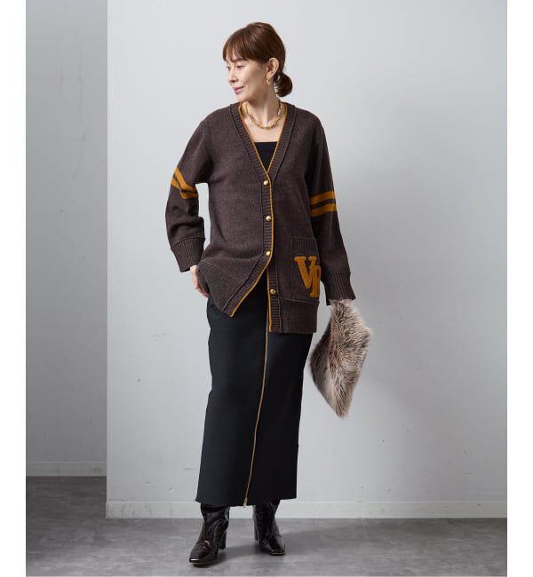 VERMEIL par iena「Collage LOGO カーディガン」|カーディガン|