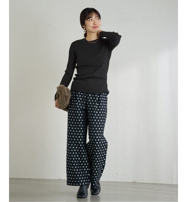 IENA「EXメリノリブ クルーネックプルオーバー」|ニット・セーター|