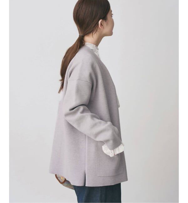 IENA「《追加》ドットボタンVネックカーディガン」|カーディガン|