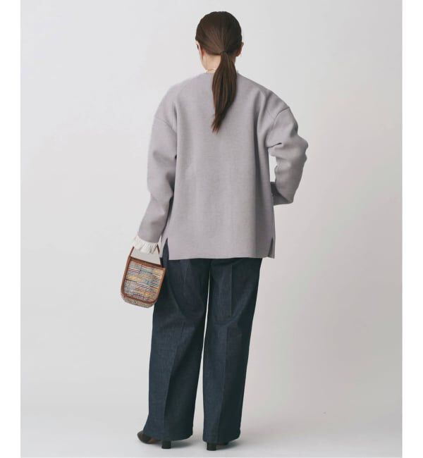 IENA「《追加》ドットボタンVネックカーディガン」|カーディガン|
