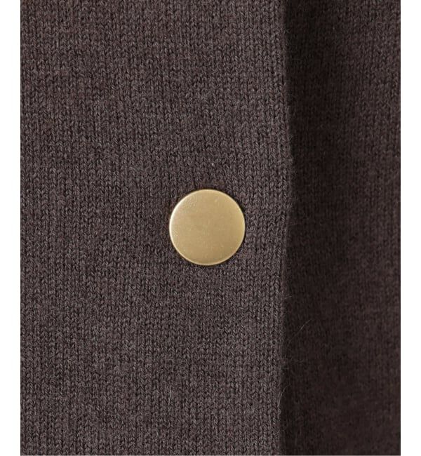 IENA「《追加》ドットボタンVネックカーディガン」|カーディガン|