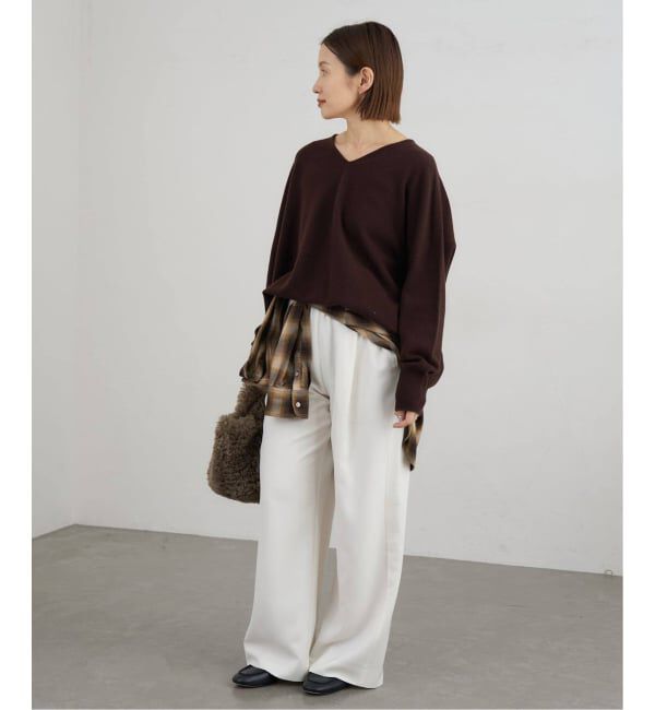 IENA「《追加4》Fineニュージーウール ニュアンス Vプルオーバー」|ニット・セーター|