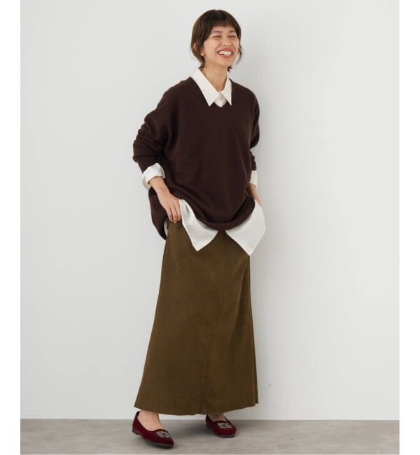 IENA「《追加4》Fineニュージーウール ニュアンス Vプルオーバー」|ニット・セーター|