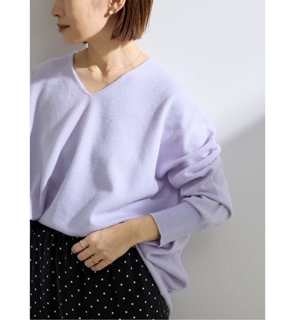 IENA「《追加4》Fineニュージーウール ニュアンス Vプルオーバー」|ニット・セーター|