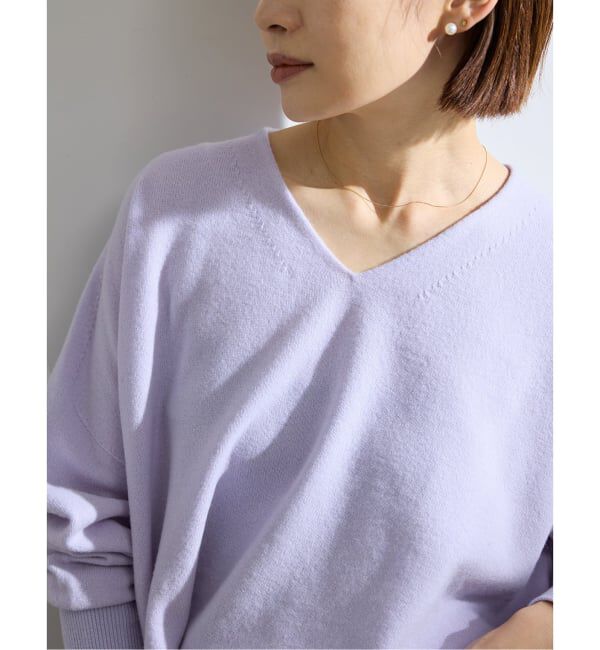 IENA「《追加4》Fineニュージーウール ニュアンス Vプルオーバー」|ニット・セーター|