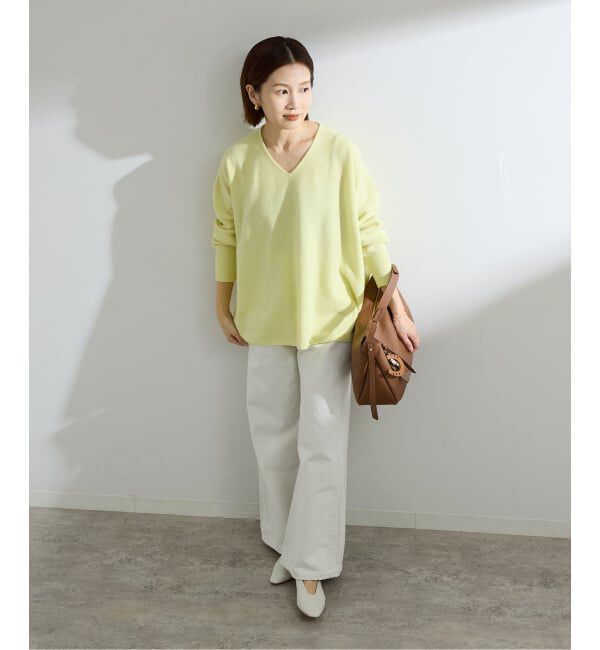 IENA「《追加4》Fineニュージーウール ニュアンス Vプルオーバー」|ニット・セーター|