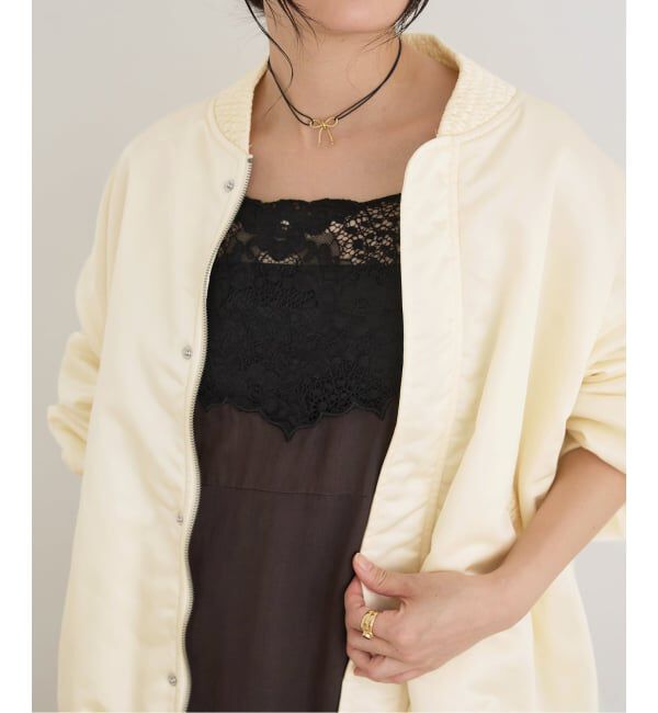 IENA LA BOUCLE「《予約》IENA LA BOUCLE LIMONTAナイロンワイドフォルムMA-1」|ブルゾン・スタジャン|