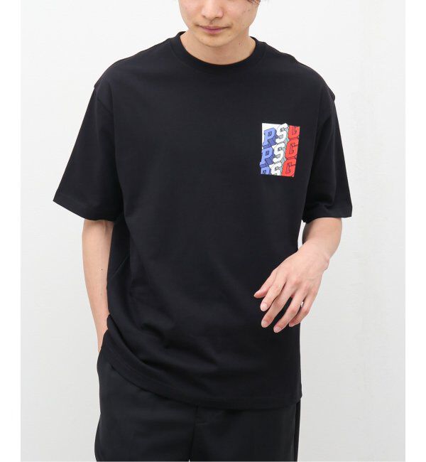 Paris Saint-Germain「【Paris Saint-Germain】ウィンドウロゴプリント Tシャツ」|Tシャツ・カットソー|ブラック