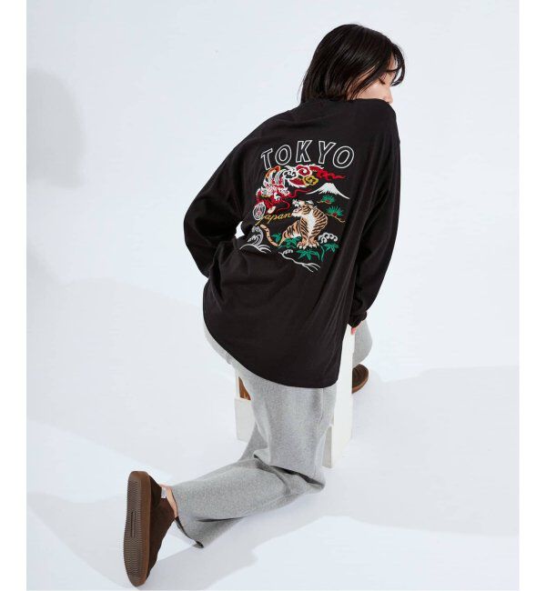 Paris Saint-Germain「【Paris Saint-Germain】刺しゅう ロングスリーブTシャツ 龍虎」|Tシャツ・カットソー|