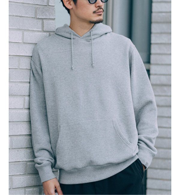 EDIFICE「WEB限定 LOOPWHEELER for LOWERCASE ライトツリウラケ ルーズフィット フーディー」|パーカー|グレーB