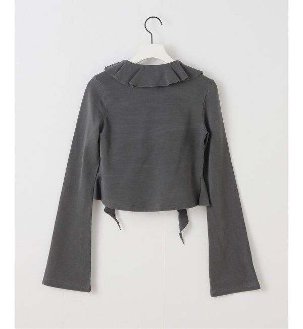 PULP「【Geek Office / ギークオフィス】s/e/o / エスイーオー RUFFLE DYE JERSEY BLOUSE」|Tシャツ・カットソー|