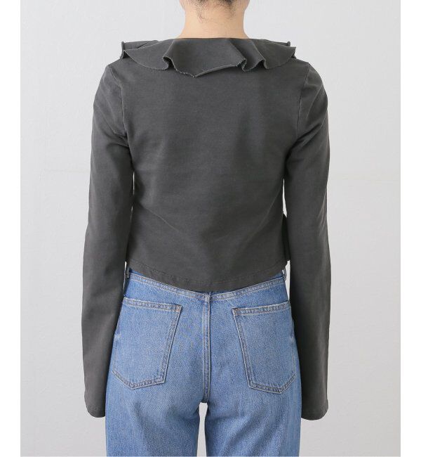 PULP「【Geek Office / ギークオフィス】s/e/o / エスイーオー RUFFLE DYE JERSEY BLOUSE」|Tシャツ・カットソー|