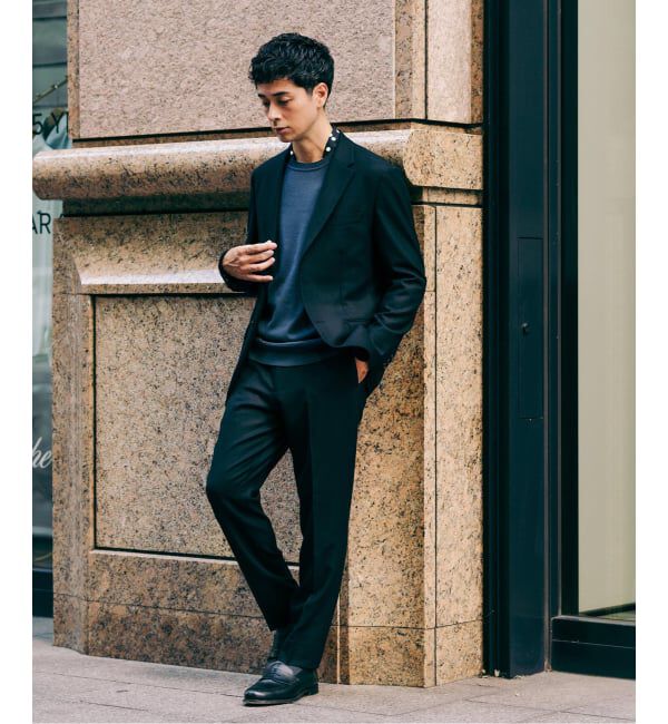 EDIFICE「SUPER 120&rsquo;s ウールサキソニー 2ボタン ジャケット【セットアップ着用可能】」|テーラードジャケット|